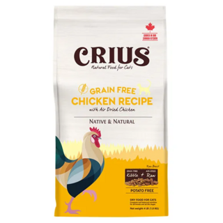 CRIUS 克瑞斯 全齡貓 天然無穀 雞肉 乾飼料 450g, 1包