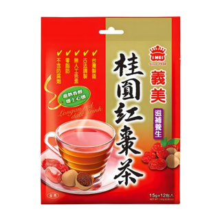 義美 桂圓紅棗茶, 15g, 12包, 1袋