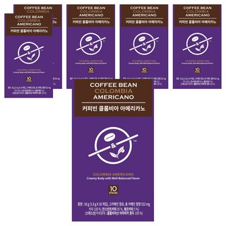 The Coffee Bean 哥倫比亞美式咖啡隨身包, 1.6g, 10入, 6盒
