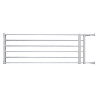 寵物星樂園 24cm寵物矮圍欄 伸縮寵物安全門欄 碳鋼材質 免打孔, 白色, 74-135cm, 1個