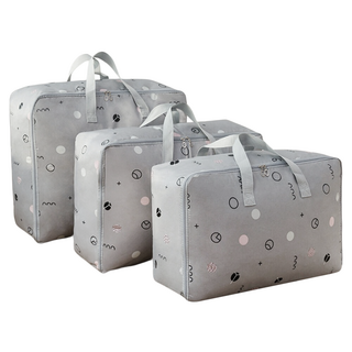 防水牛津布收納袋, 中(55 x 20 x 33cm), 灰圈圈, 1組