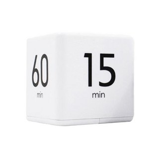 KEYMING 學習立方定時器鬧鐘白色 15 20 30 60 分鐘, 1個
