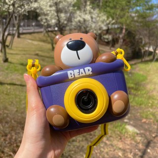 레츠토이 카메라 비눗방울 BEAR + 리필 용액 2p, 혼합색상, 1세트