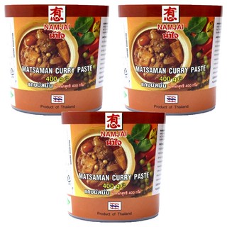 NAMJAI 瑪莎曼咖哩醬, 400g, 3個