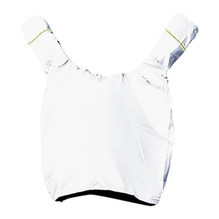 YORI 優里 加大款機車龍頭罩 有耳款 高級滌塔夫 防刮小絨毛, 銀色