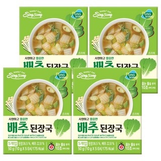 신송 깔끔한 배추된장국, 50g, 4개