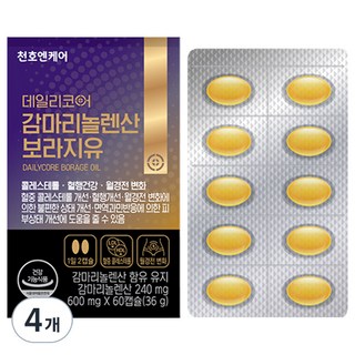 데일리코어 감마리놀렌산 보라지유, 60정, 4개