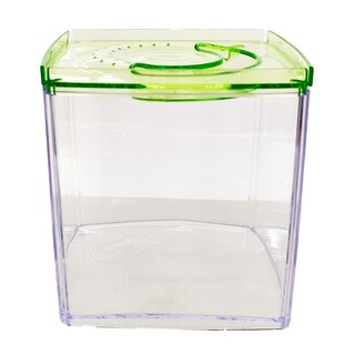 ISTA 伊士達 摩登造型缸四角缸 可堆疊迷你水族箱, 15.2 x 14.5cm, 綠色, 1個