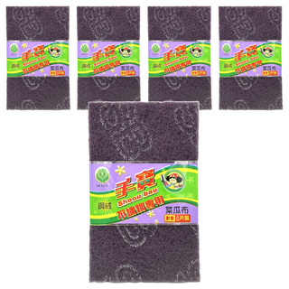 手寶 鋼絨菜瓜布 廚房清潔好幫手 輕鬆去除油污 不鏽鋼專用, 5入, 6片