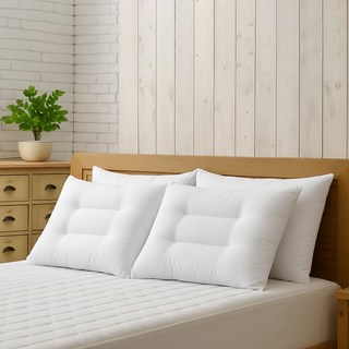 케이아이티홈 국내제조 진드기방지 편백 마이크로화이바 경추베개솜, 화이트, 4개