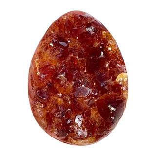 全拋光黃水晶蛋 恐龍蛋晶洞, 6.7 x 4.9 x 5 cm, 61號