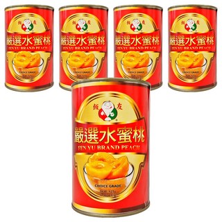 飯友嚴選水蜜桃 (Choice Grade), 淨重425g, 固形量230g, 425g, 5罐