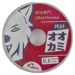 台灣 JiNDO Wolf 雪狼 激細 微物 4股 路亞 PE 釣線, 白色, 1個