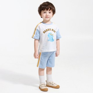 BERRYMAY 男童透氣恐龍撞色夏季套裝