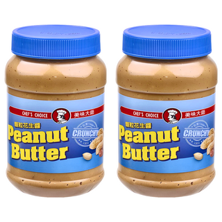 CHEF'S CHOICE 美味大師 顆粒花生醬, 1kg, 2罐
