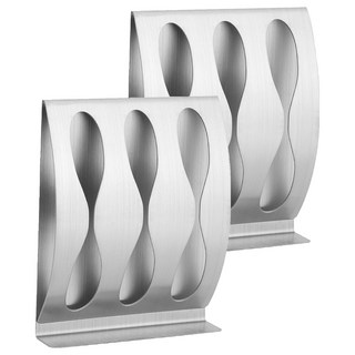 不鏽鋼無痕牙刷架 2個 銀色 浴室收納好幫手 免釘免鑽