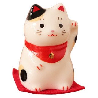 藥師窯 三花 福來招財貓 尺寸H5.5cm 陶瓷材質