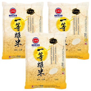 三好米 一等糙米, 3kg, 3包