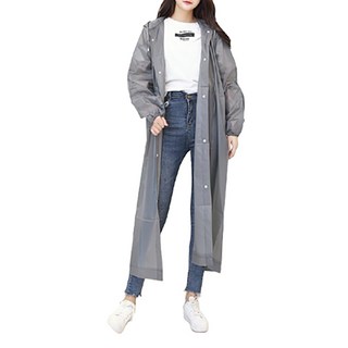 男女加厚EVA雨衣 可多次使用 輕便設計, 灰色, 145 x 70cm