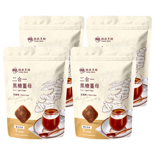 糖鼎 黑糖薑茶 二合一黑糖磚, 30g, 7個, 4包