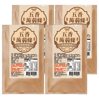 佳美 台灣經典 五香蒟蒻條 40g x 4入, Q彈有嚼勁，低負擔健康零食，台灣道地風味