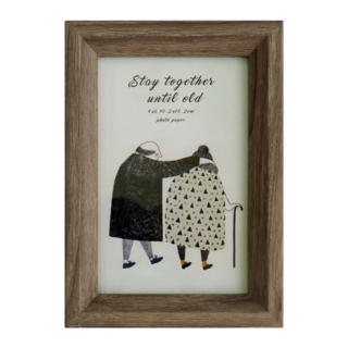 STYLE_G時代家居 北歐格調相框 玻璃合成板 尺寸約12.3X17.5X2.5 CM, 深木紋, 1個, 約13x18 CM