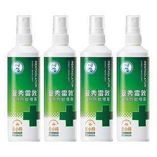 MENTHOLATUM 曼秀雷敦 強效防蚊噴霧 長效8小時 有效驅趕斑蚊、家蚊、小黑蚊 清爽不黏膩, 120ml, 4瓶