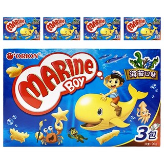 ORION 好麗友 好多魚餅乾 海苔口味, 90g, 5盒