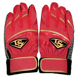 LOUISVILLE Slugger LS 強化止滑打擊手套, 紅色, 1雙