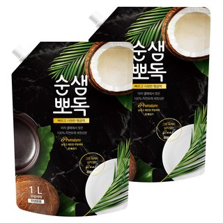 순샘 뽀독 무향 주방세제 리필, 1L, 2개