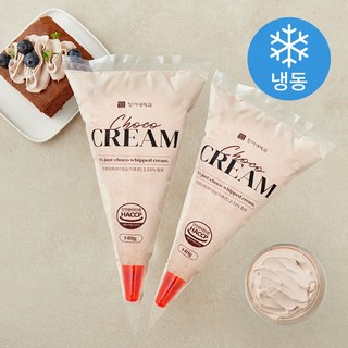 장가네제과 초코 생크림 (냉동), 140g, 2개