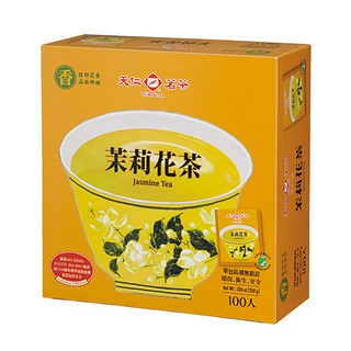 天仁茗茶 茉莉花茶, 袋裝防潮，保持新鮮, 香氣怡人，隨時享用, 2g, 100包, 1盒