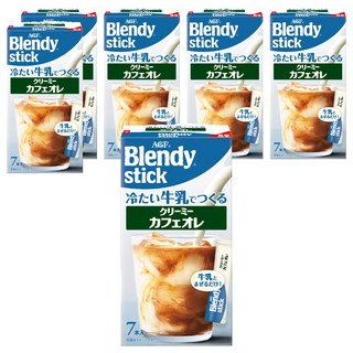 AGF Blendy 咖啡牛奶歐蕾, 6.5g, 7個裝, 6盒