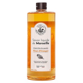 La Maison 馬賽皂之家 優雅橙花古法液體馬賽皂 - 富含植物角鯊烷 72%橄欖油黃金比例, 1L, 1瓶