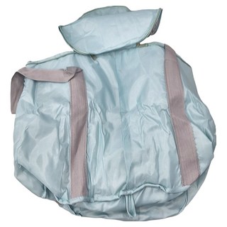 升級款封口旅行折疊泡腳桶袋 五層加厚保溫層 附收納袋 防倒設計, 藍綠色, 1個