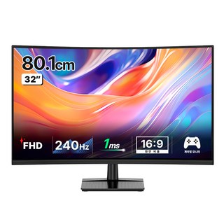 한성컴퓨터 FHD 240Hz 게이밍 커브드 모니터, 80.1cm, TFG32F24V2(일반)