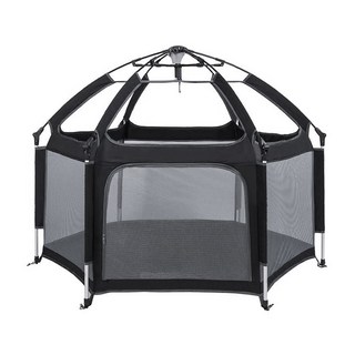 mambobaby蔓葆 居家戶外快速帳篷 含遮陽罩 寵物帳 露營 野餐 120cm高, 130 x 70 x 75cm, 黑色