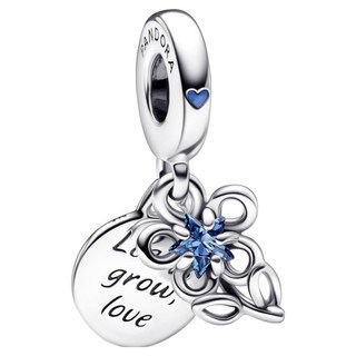 판도라 여성용 블루밍 플라워 더블 댕글 참 792293C01 +쇼핑백+메시지카드+품질보증서(백화점A/S)