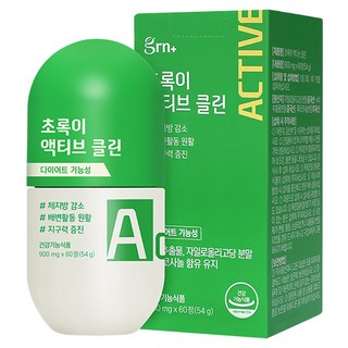 GRN 초록이 액티브 클린 다이어트식품, 60정, 54g, 1개
