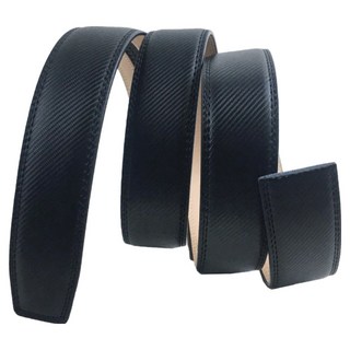 碳纖維牛皮自動扣皮帶帶身, 二層牛皮, 黑色, 寬3.5cm, 110~120cm