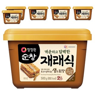 청정원순창 재래식 생된장, 500g, 6개