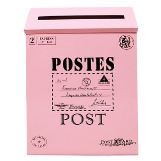 復古彩色信箱 29 x 21.5 x 6cm, 粉色, 1個