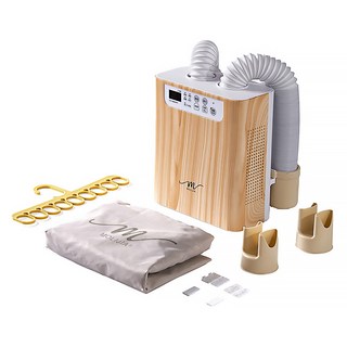 MOLIJIA 魔力家 M190多功能雙管調溫烘乾機9件組, 木紋款