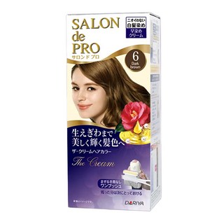 DARIYA 塔莉雅 SALON de PRO 沙龍級白髮專用快速染髮霜, 6 黑褐棕, 1盒