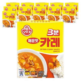 오뚜기3분 카레 매운맛, 200g, 0.2L, 12개