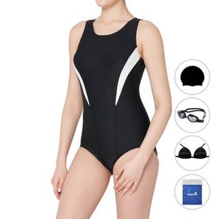 quaro 女款U型美背大尺碼泳裝組 QRF154S