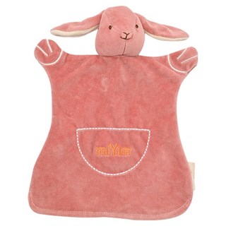 miYim 有機棉手偶安撫巾 邦妮兔兔, 有機棉短毛不致敏 彌月禮物推薦 伴讀道具 實用幼兒教具 寶寶抓握搓揉 安全感加倍, 1個