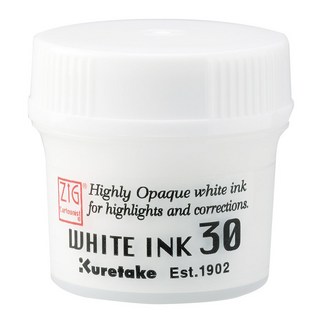 Kuretake 日本吳竹 WHITE INK 30 漫畫用墨液 白色 60ml, 1罐