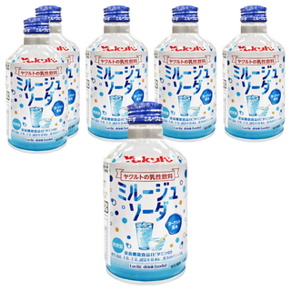 Yakult 養樂多 優格碳酸飲料, 日本原裝進口, 添加維生素D, 微碳酸氣泡清涼爽口, 300ml, 6瓶