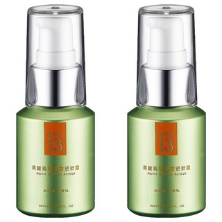 MOMUS AHA 13 果酸青春深層更新露 細緻柔嫩毛孔 去除老廢角質、改善粗糙暗沉 無香料色素酒精, 30ml, 2瓶